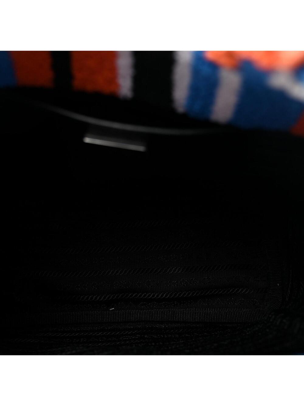 Prada Terry Cloth Small Stripe Tote #262986P10B - Picture 5 of 9